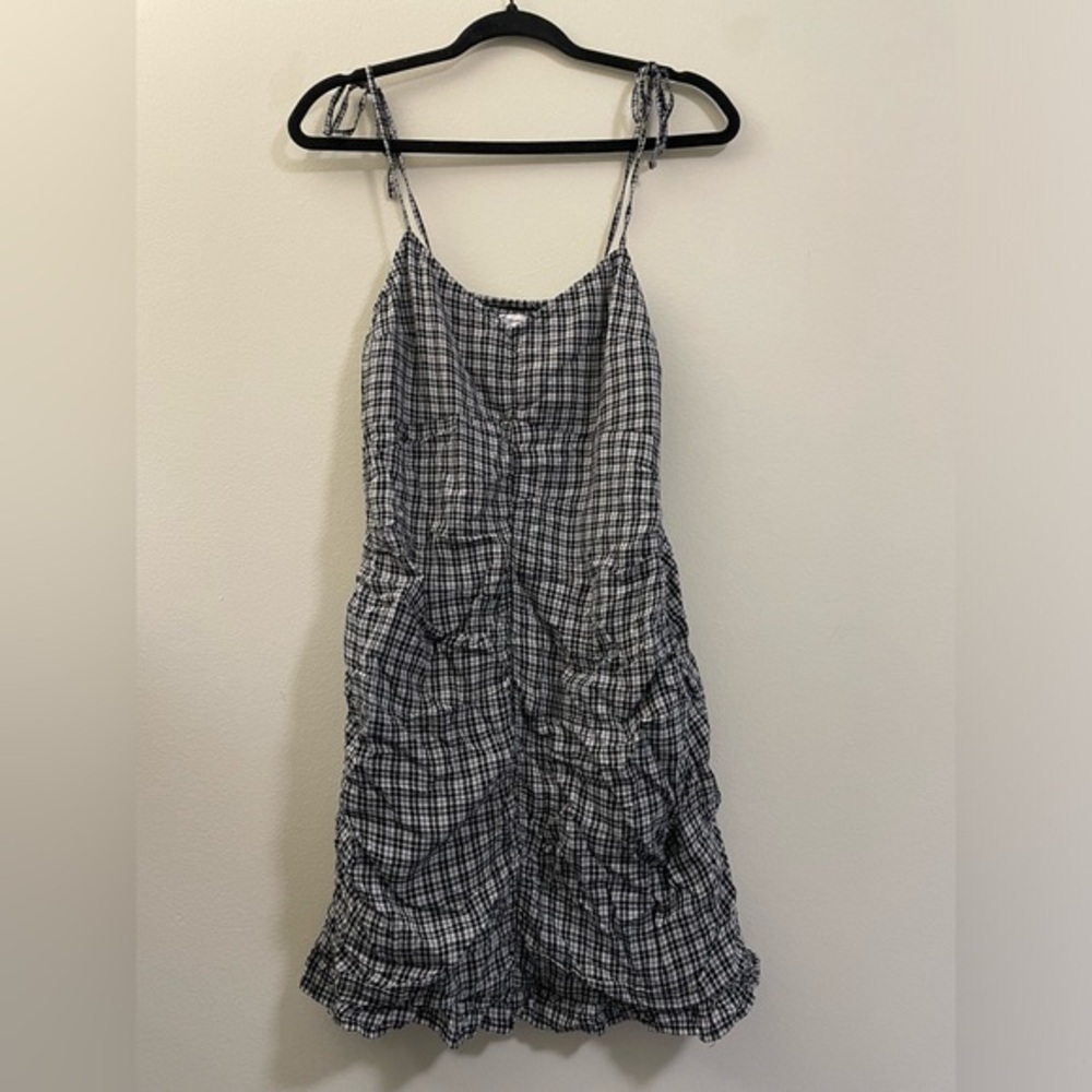 NWT Hollister Mini Plaid‎ Ruched Dress - S